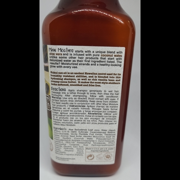 Maui Moisture Vanilla Bean Shampoo And Conditioner 2 Bottles 13 oz each. - Picture 6 of 6